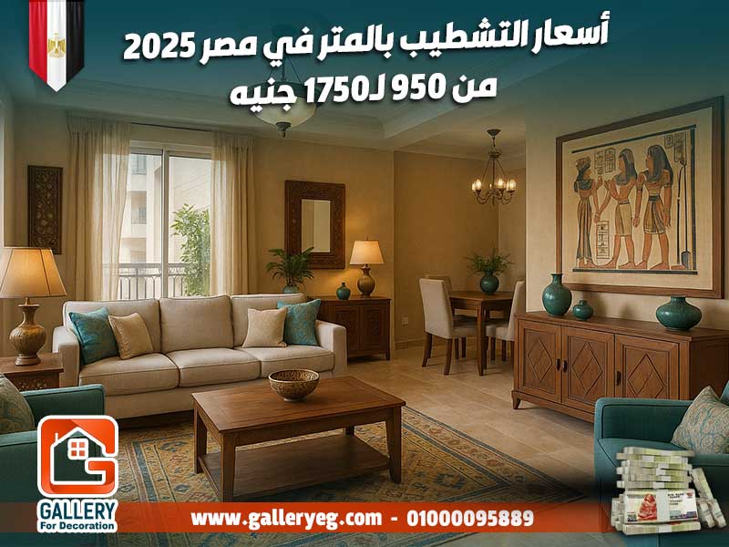 أسعار التشطيب بالمتر في مصر 2025 من 950 لـ1750 جنيه